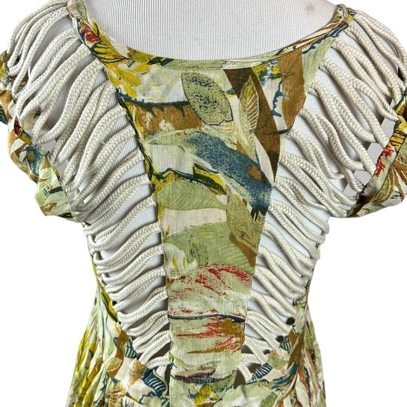 Revolve Raga Makki Valley Cap Sleeve Mini Dress in Sage NWT Boho Cut out Small - Picture 12 of 13